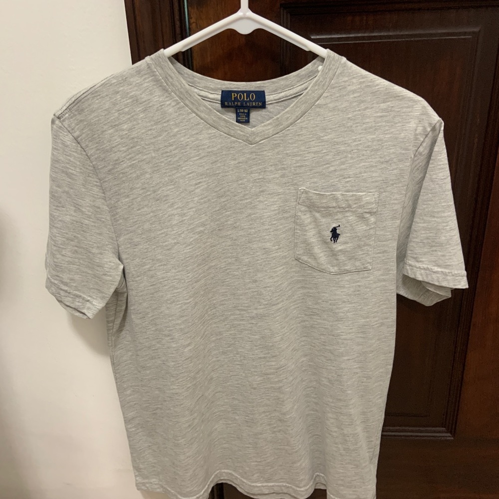 Gray Polo T-Shirt, Boys L.